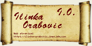 Ilinka Orabović vizit kartica